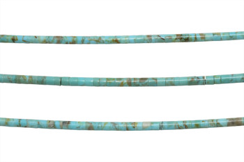 Kingman Turquoise Polished 3-3.5mm Heishi