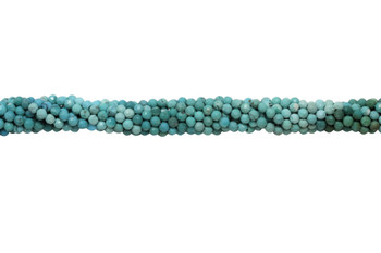 American Turquoise Polished 2.5mm Faceted Round - Multi Color Banded