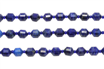 Lapis Polished 8x10mm Prism Rondelle