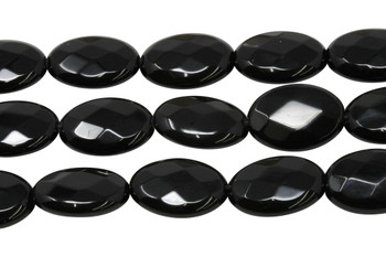 Black Onyx Polished A Grade 13x18mm Faceted Oval