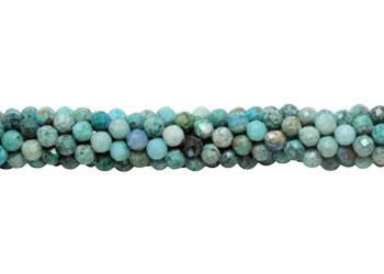 Light Blue Chrysocolla Polished 4mm Faceted Round