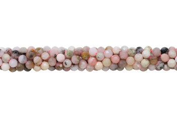 Pink Peruvian Opal Polished 4mm Faceted Round