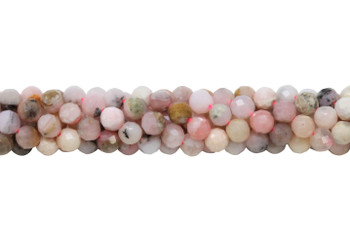 Pink Peruvian Opal Polished 4mm Faceted Round