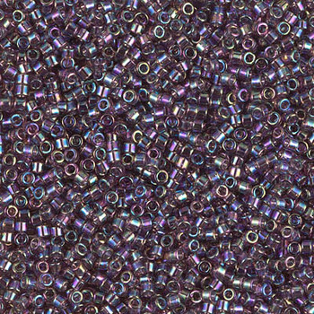 Delicas Size 11 Miyuki Seed Beads -- 1244 Transparent Mauve AB