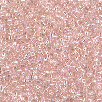 Delicas Size 11 Miyuki Seed Beads -- 1243 Transparent Pink Mist AB