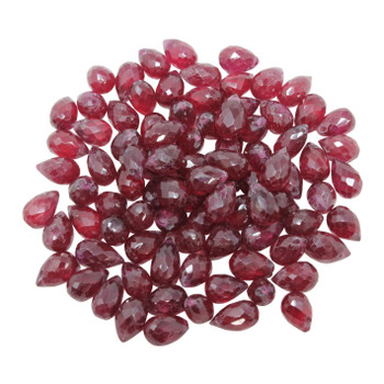 Ruby Polished 4x6mm Faceted Drop
