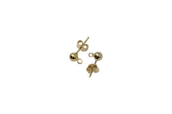 14K Gold Filled 4mm Ball Earrings - Sold as a Pair