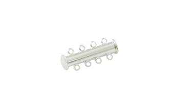 Silver 26x10mm 4-Hole Magnetic Slide Clasp
