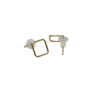 14K Gold Filled Diamond Bubble Stud Earrings - Sold as a Pair