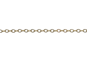 Gold 2x1mm Petite Cable Chain - Sold By 6 inches