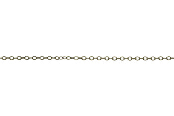 Antique Brass 2x1mm Petite Cable Chain - Sold By 6 inches