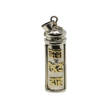 Prayer Tube Box Container Pendant