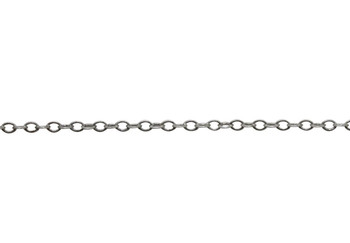 Antique Silver 2x1mm Petite Cable Chain - Sold By 6 inches