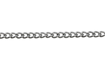 Stainless Steel 5.5mm Curb Chain - Sold By 6 Inches