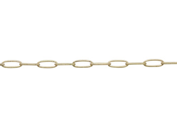 Satin Hamilton Gold 7.9x2.3mm Paperclip Chain - Sold By 6 inches