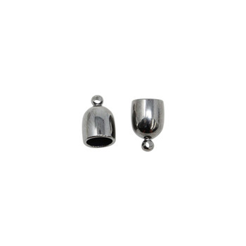 Gunmetal 6mm Bullet End Caps - 1 Pair