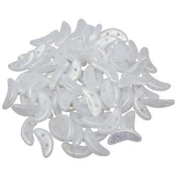 CzechMates® Crescent Beads -- Snow Shimmer