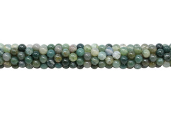 Moss Agate Polished 4mm Round