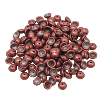 Czech Glass Teacup Beads -- Saturated Metallic Valiant