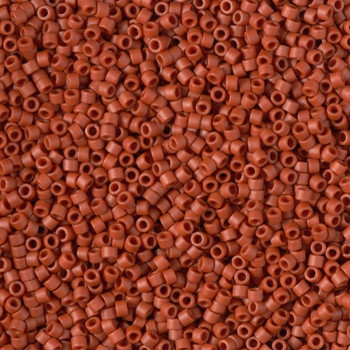 Delicas Size 11 Miyuki Seed Beads -- 2288 Glazed Opaque Red Matte