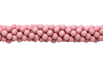 Dyed Pink Wood Polished 8mm Round