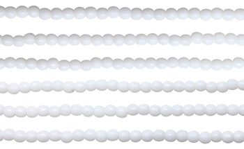 Czech Glass 2mm Round -- Opaque White