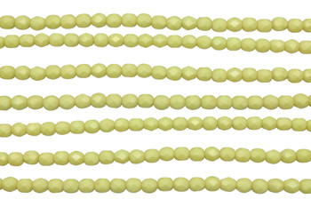 Fire Polish 4mm Faceted Round - Pacifica Honeydew