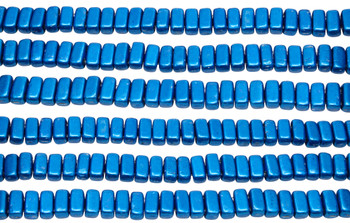 CzechMates® 6x3mm 2 Hole Bricks -- Metallic Galaxy Blue