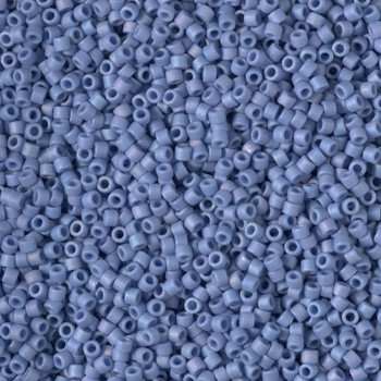 Delicas Size 11 Miyuki Seed Beads -- 2318 Glazed Opaque Soft Blue AB Matte