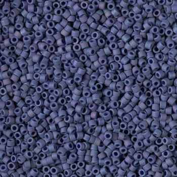 Delicas Size 11 Miyuki Seed Beads -- 2319 Glazed Opaque Navy Blue AB Matte