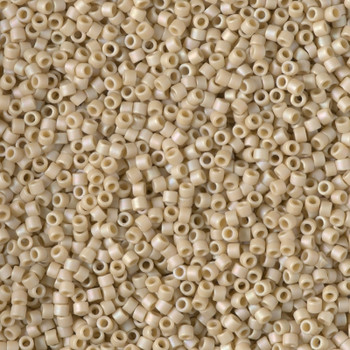 Delicas Size 11 Miyuki Seed Beads -- 2301 Glazed Opaque Ivory AB Matte