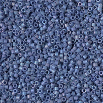 Delicas Size 11 Miyuki Seed Beads -- 2317 Glazed Opaque Nebula Blue AB Matte