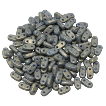 CzechMates® 2 Hole Bar Beads -- Poppyseed Pacifica