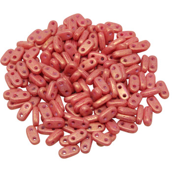 CzechMates® 2 Hole Bar Beads -- Pacifica Strawberry