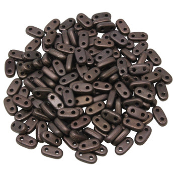 CzechMates® 2 Hole Bar Beads -- Darlin Bronze Matte