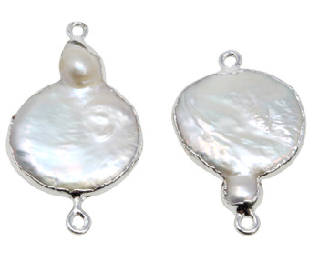 Freshwater Pearl 20-25mm Coin Link