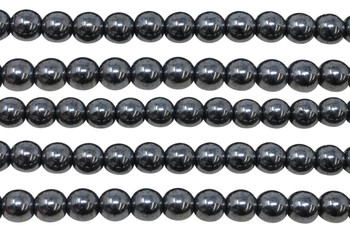 Czech Glass 8mm Round -- Hematite