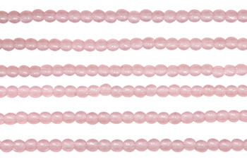 Czech Glass 2mm Round -- Milky Pink