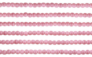 Czech Glass 2mm Round -- Matte Coral Pink