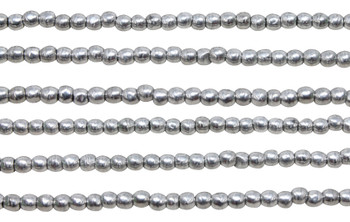 Czech Glass 2mm Round -- Silver