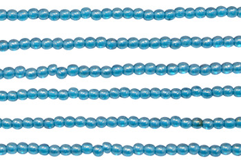 Czech Glass 2mm Round -- Luster iris Capri Blue