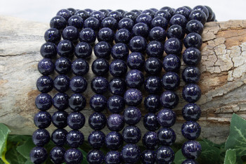 Blue Goldstone Polished 10mm Round