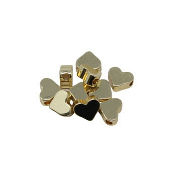 14kt Gold Plated 3x7mm Heart Bead - Package of 10 - Anti Tarnish