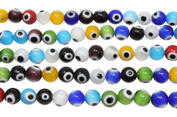 Evil Eye Mix Beads 8mm Glass Round