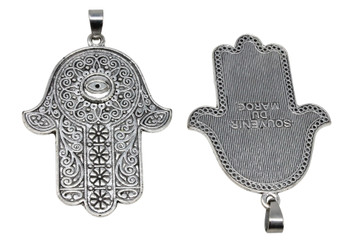 Tibetan Style Antique Silver Hamsa Alloy Pendant