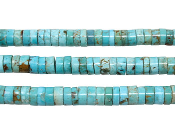 Nevada Turquoise Polished 6.5-7mm Heishi