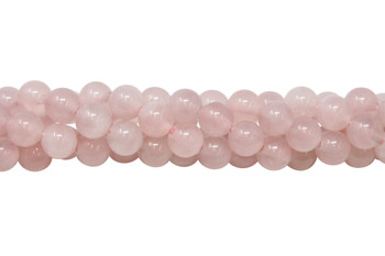 Rose Quartz Polished 10mm Round - 2mm Large Hole