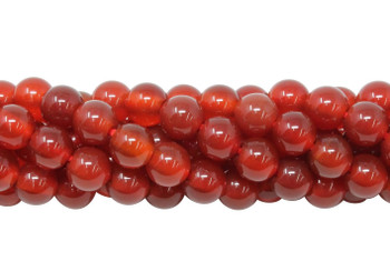 Carnelian A Grade Polished 8mm Round - 2mm Large Hole