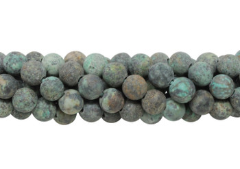 African Turquoise Matte 8mm Round - 2mm Large Hole