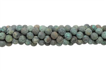 African Turquoise Matte 8mm Round - 2mm Large Hole